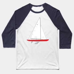 International 210 Sailboat - Red Baseball T-Shirt